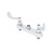 T&S Brass B-1120-LN-WH4 Workboard Faucet (Less Nozzle) deck mount with 8"
