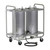 Lakeside 777 Adjust-a-Fit 9.75" Dia. Round Stainless Steel 2-Tube Open Heated Mobile Dish Dispenser