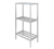 Channel ED2054-3 Lifetime Tough Dunnage Shelving Unit Tubular 54"W 2200 Lbs. Capacity Welded Aluminum Construction