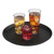 Cambro 900CT110 9" Dia. Fiberglass Black Satin Round Camtread Serving Tray