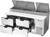 Beverage Air DPD72HC-4 72" W Two-Section Pizza Top Refrigerated Counter