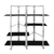 Eastern Tabletop ST1880W 60"W x 24"D x 76"H Black 18/10 Stainless Steel Mobile Buffet Display System