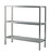 New Age 1043 H.D. Series Shelving Unit 3-Tier 60"W 1500 Lbs. Shelf Capacity All Welded 1-1/2" Aluminum Tube Construction