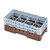 Cambro 8HS434167 Camrack Glass Rack With (2) Soft Gray Extenders - 4 Cases