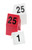 Cal-Mil 227 Number Tent 3" W White Plastic Number Tent