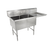 John Boos 2B16204-1D18R 54" 16-Gauge Stainless Steel Two Compartment B Series Sink 14" Deep