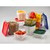 Carlisle 1195207 6 Qt. Clear with Red Print Polycarbonate Squares Food Storage Container