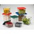 Carlisle 1195207 6 Qt. Clear with Red Print Polycarbonate Squares Food Storage Container