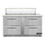 Continental Refrigerator D60N12C-FB-D 60" W Two-Section Four Drawer Designer Line Sandwich Unit