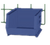 Metro MB30240B Smartwall Supply Bins Stacking 14-3/4" x 8-1/4" x 7" (375 x 210 x 178mm) Blue