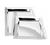 Eastern Tabletop 5413H
 Stainless steel
 Square
 The Brooklyn Collection Tray
