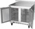 Beverage Air WTF36AHC-FIP 36"W Two Door Stainless Steel Worktop Freezer With 4" Foamed-In Place Backsplash