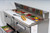 Migali C-SP60-16-HC 60.2" W Two-Section Two Door Competitor Series Refrigerated Counter/Sandwich Prep Table