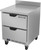 Beverage Air WTFD27AHC-2-FIP 27"W Two Drawer Stainless Steel Worktop Freezer With 4" Foamed-In Place Backsplash