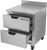 Beverage Air WTFD27AHC-2-FIP 27"W Two Drawer Stainless Steel Worktop Freezer With 4" Foamed-In Place Backsplash