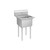 Atosa SS1818D11N Mixrite 23" W 18 Gauge Stainless Steel 1-Compartment Sink