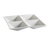 CAC China CMP-A7 Bone White Porcelain Square Accessories Dish (2 Dozen Per Case)