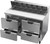 Beverage Air SPED48HC-12-4 48" W Two-Section Four Drawer Sandwich Top Refrigerated Counter