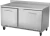 Victory VWF60HC 60"W Two Door Stainless Steel Worktop Freezer Counter With 4" High Foamed In Place Backsplash