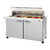 Turbo Air PST-60-24-N-CL 60.25" W Two-Section Two Door PRO Series Mega Top Sandwich/Salad Prep Table with Clear Lid