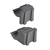 Cambro EXCC4480 Camshelving Speckled Gray Elements Xtra Corner Connector Set
