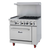 Migali C-RO4B-12GL-LP 36" Liquid Propane Competitor Series Range - 27,000 BTU