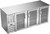 Beverage Air BB78HC-G-S 78" W Stainless Steel 3 Glass Doors Refrigerated Back Bar Storage Cabinet - 115 Volts