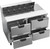 Beverage Air SPED48HC-10-4 48" W Two-Section Four Drawer Sandwich Top Refrigerated Counter