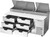 Beverage Air DPD72HC-6 72" W Two-Section Pizza Top Refrigerated Counter