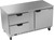 Beverage Air WTFD60AHC-2-FLT 60"W Two Drawer and One Door Stainless Steel Worktop Freezer