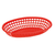 Winco POB-R
 10"
 Plastic
 Red
 Oval
 Basket
 3 Dozen (Contains 1 Dozen)