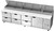 Beverage Air DPD119HC-6 119" W Four-Section One Door One Door Pizza Top Refrigerated Counter
