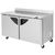 Turbo Air TWR-60SD-N 60.25"W Two-Section Stainless Steel Door Super Deluxe Worktop Refrigerator