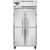 Continental Refrigerator 2FSE-SS-HD 36.25" W Two-Section Solid Door Reach-In Slim Line Freezer - 115 Volts