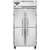 Continental Refrigerator 2FSE-SS-HD 36.25" W Two-Section Solid Door Reach-In Slim Line Freezer - 115 Volts