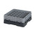 Cambro 36S434110 Camrack Glass Rack With (2) Soft Gray Extenders - 4 Cases