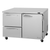 Turbo Air PUR-48-D2R(L)-N 48.25"W Two-Section Solid Door PRO Series Undercounter Refrigerator