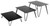 Cal-Mil SR630-13 12"W x 8"D x 12"H Rectangular Black Metal V-Leg Risers