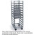 Lakeside 8529 64" H 18 Pan Aluminum Open Sides Roll-In Cooler Rack