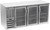 Beverage Air BB72HC-FG-S 72" W Stainless Steel 3 Glass Doors Refrigerated Food Rated Back Bar Storage Cabinet - 115 Volts