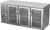 Beverage Air BB72HC-FG-S 72" W Stainless Steel 3 Glass Doors Refrigerated Food Rated Back Bar Storage Cabinet - 115 Volts