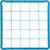 Carlisle RE2514 25 Compartments Full Size Textured Blue OptiClean Divided Glass Rack Extender