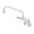 T&S Brass B-0235-61X-CREK Double Pantry Faucet splash/wall mount 2-1/4" TO 8-1/4" adjustable centers 10" swivel spout with stream regulator