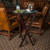 Carlisle C3620W11 20" W x 18" D x 30" H Black Straps Walnut Folding Tray Stand