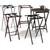 Carlisle C3620W11 20" W x 18" D x 30" H Black Straps Walnut Folding Tray Stand