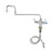 T&S Brass B-0250 18” Double Joint Swing Nozzle with Stream Regulator Outlet Deck Mount Single Hole Mixing Valve Double Pantry Faucet