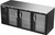 Beverage Air BB78HC-FG-B 78" W Black Stainless Steel 3 Glass Doors Refrigerated Food Rated Back Bar Storage Cabinet - 115 Volts