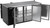 Beverage Air BB72HC-PT-B 72" W Three-Section Solid Door Refrigerated Back Bar Pass-Thru Storage Cabinet - 115 Volts