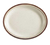 CAC China AZ-12 Brown Rim and Speckled Ceramic Oval Arizona Platter (2 Dozen Per Case)