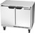 Beverage Air UCR34HC 34"W Two-Section Solid Door Reach-In Undercounter Refrigerator